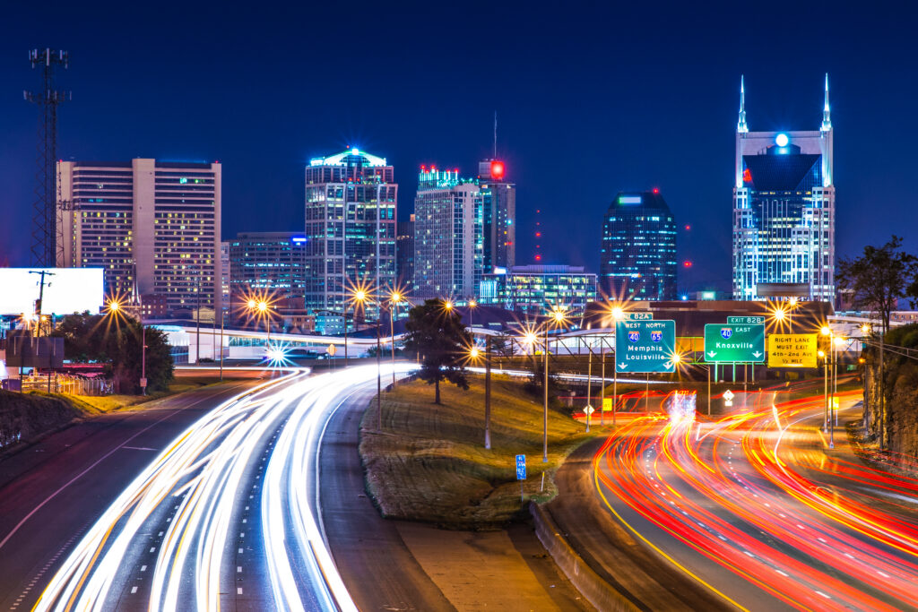 Nashville PBMC Reaches Two-Year Milestone 1 Downtown Nashville, Tennessee, USA.