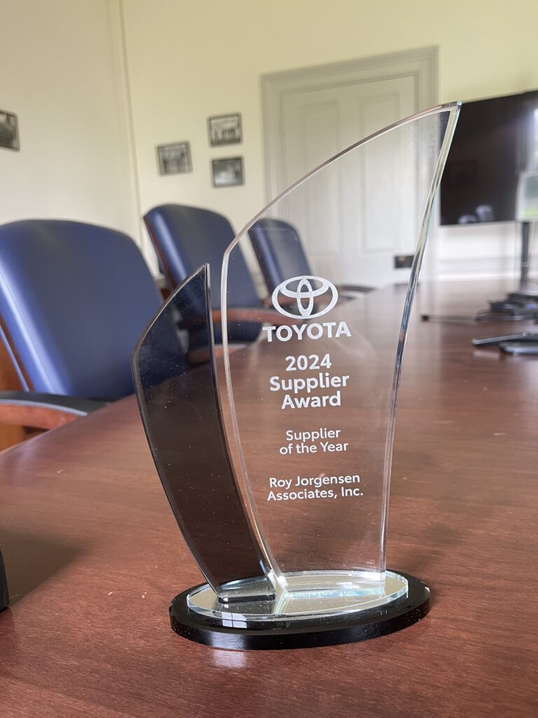 Jorgensen Receives Toyota Supplier of the Year Award 1 Supplier Award Toyota 2024